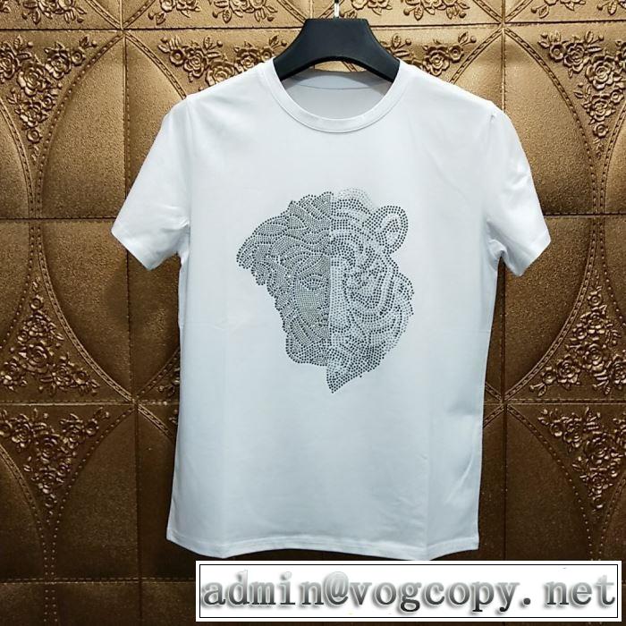 最新のトレンドブランド人気的 Tシャツ/半袖 2色可選 ヴェルサーチ 2019春夏の大注目トレンド VERSACE
