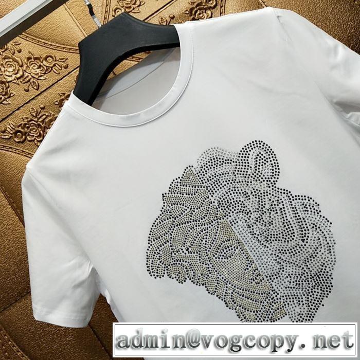 最新のトレンドブランド人気的 Tシャツ/半袖 2色可選 ヴェルサーチ 2019春夏の大注目トレンド VERSACE