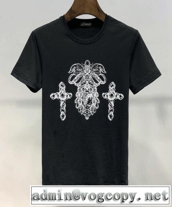 2019限定 男性に人気 ヴェルサーチ  Tシャツ/半袖 2色可選 VERSACE 海外セレブは大人気