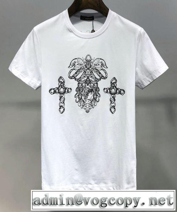 2019限定 男性に人気 ヴェルサーチ  Tシャツ/半袖 2色可選 VERSACE 海外セレブは大人気