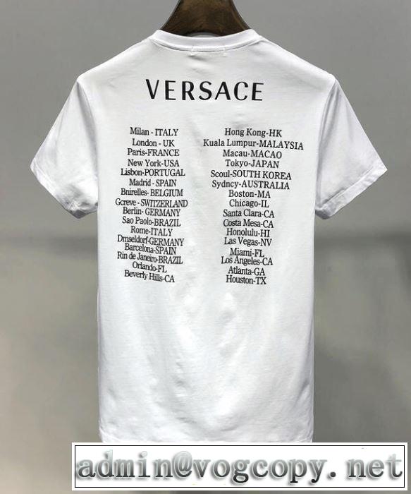 2019限定 男性に人気 ヴェルサーチ  Tシャツ/半袖 2色可選 VERSACE 海外セレブは大人気