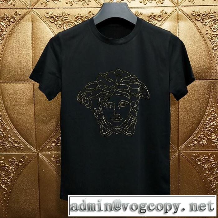 おしゃれな夏ファッション2019 VERSACE Tシャツ/半袖  必見素敵お上品 ヴェルサーチ
