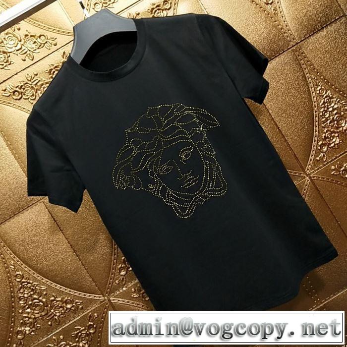おしゃれな夏ファッション2019 VERSACE Tシャツ/半袖  必見素敵お上品 ヴェルサーチ