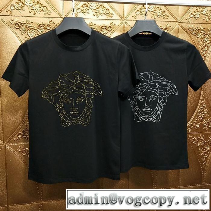 おしゃれな夏ファッション2019 VERSACE Tシャツ/半袖  必見素敵お上品 ヴェルサーチ