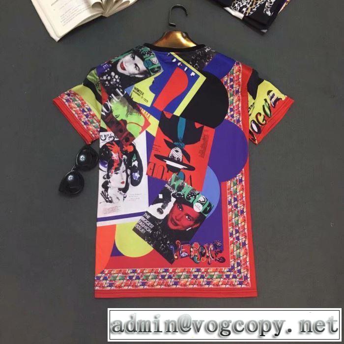 特に夏は人気アイテム2019SS VERSACE Tシャツ/半袖 最新先取りおしゃれなロゴ入り ヴェルサーチ