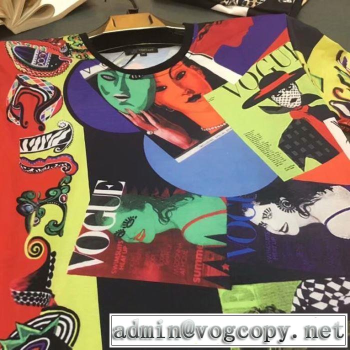 特に夏は人気アイテム2019SS VERSACE Tシャツ/半袖 最新先取りおしゃれなロゴ入り ヴェルサーチ