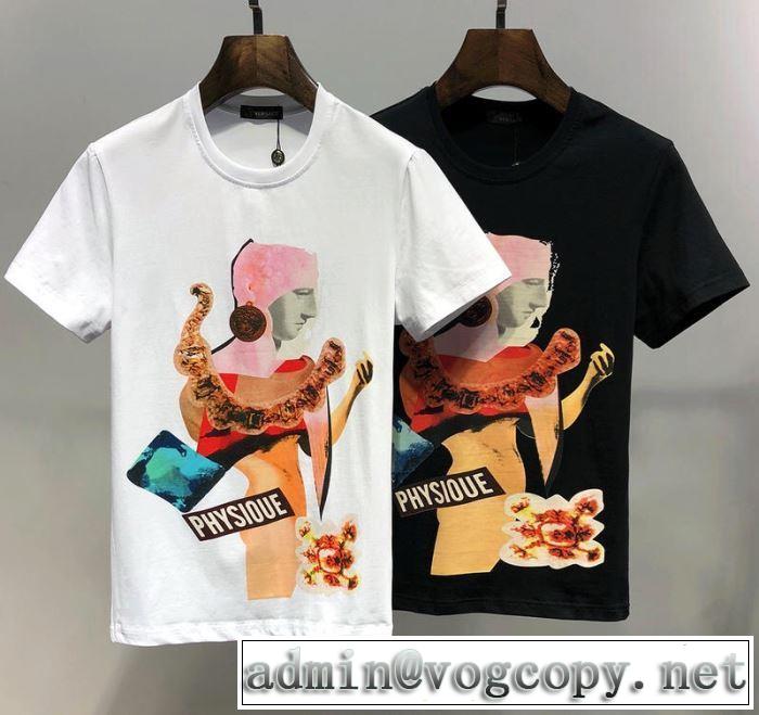大人気オリジナル ヴェルサーチ 2019限定 男性に人気 VERSACE Tシャツ/半袖 2色可選