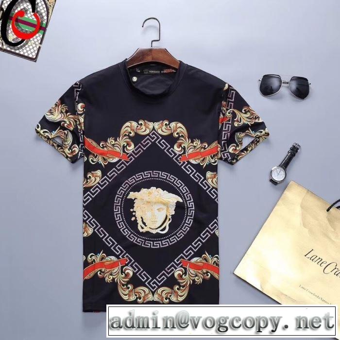超あたたかい VERSACE Tシャツ/半袖  2019年春夏シーズンの人気 ヴェルサーチ  すごく稀少カラー