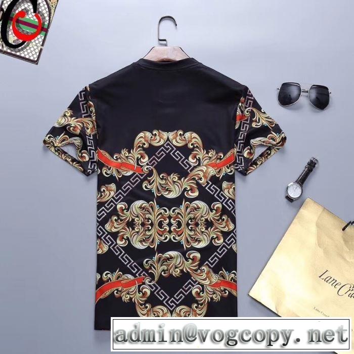超あたたかい VERSACE Tシャツ/半袖  2019年春夏シーズンの人気 ヴェルサーチ  すごく稀少カラー
