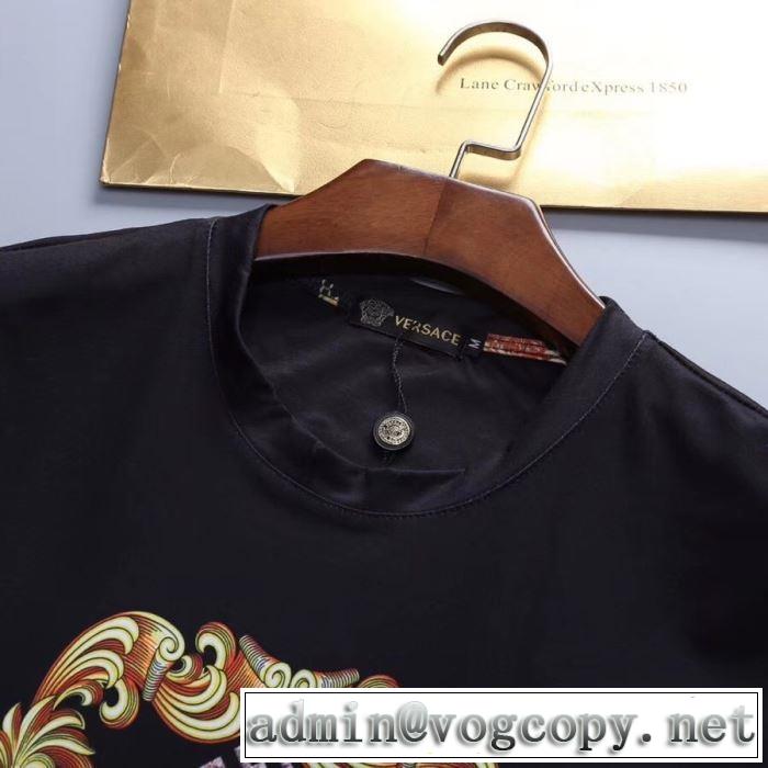 超あたたかい VERSACE Tシャツ/半袖  2019年春夏シーズンの人気 ヴェルサーチ  すごく稀少カラー