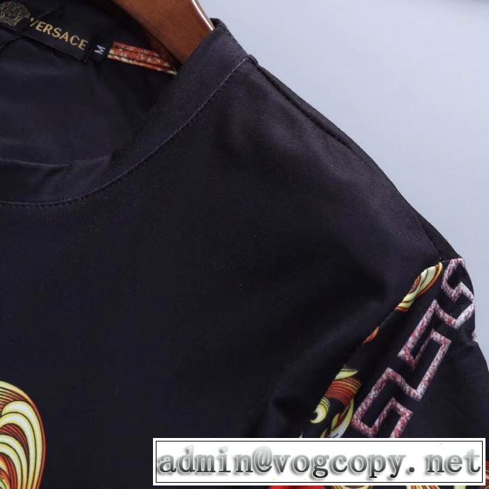超あたたかい VERSACE Tシャツ/半袖  2019年春夏シーズンの人気 ヴェルサーチ  すごく稀少カラー