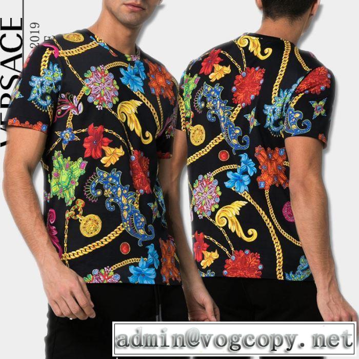 個性派さん ヴェルサーチ VERSACE 大注目日本未入荷 Tシャツ/半袖 2019年夏の一押しファッションアイテム