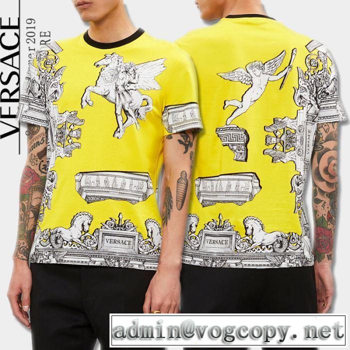 お洒落スタイル VERSACE Tシャツ/半袖  人気商品 2019春夏の大注目トレンド ヴェルサーチ