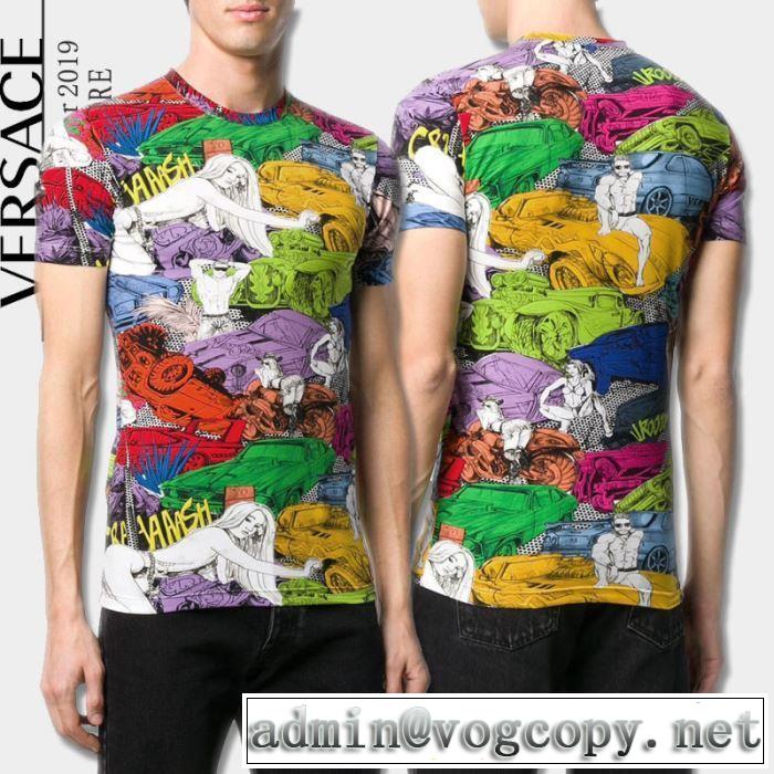 最新で完売確実 ヴェルサーチ 特に夏は人気アイテム VERSACE Tシャツ/半袖 2019年春夏シーズンの人気