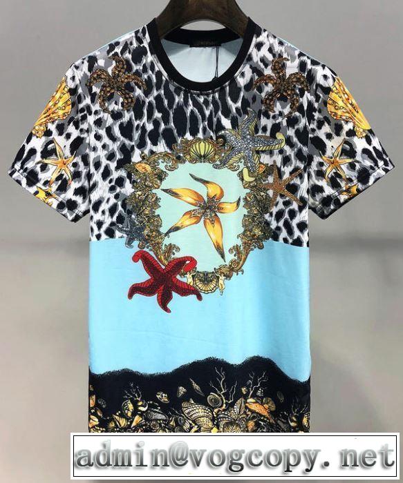 春夏の流行り2019新品 ヴェルサーチ最新で完売確実 VERSACE Tシャツ/半袖 すごく稀少カラー