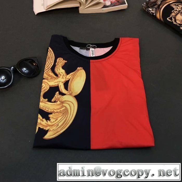 手持ち在庫あり海外セレブ愛用 ヴェルサーチ 最新で完売確実 VERSACE Tシャツ/半袖 2019限定 男性に人気