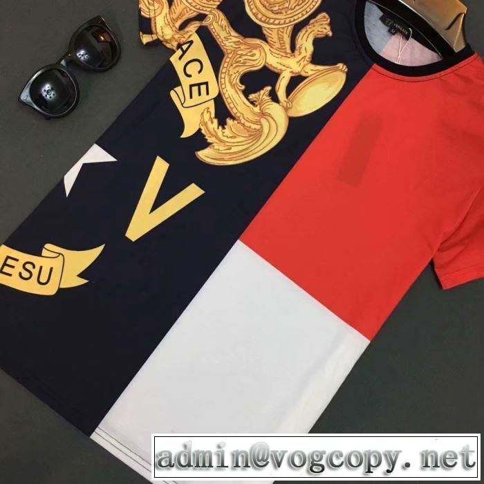 手持ち在庫あり海外セレブ愛用 ヴェルサーチ 最新で完売確実 VERSACE Tシャツ/半袖 2019限定 男性に人気