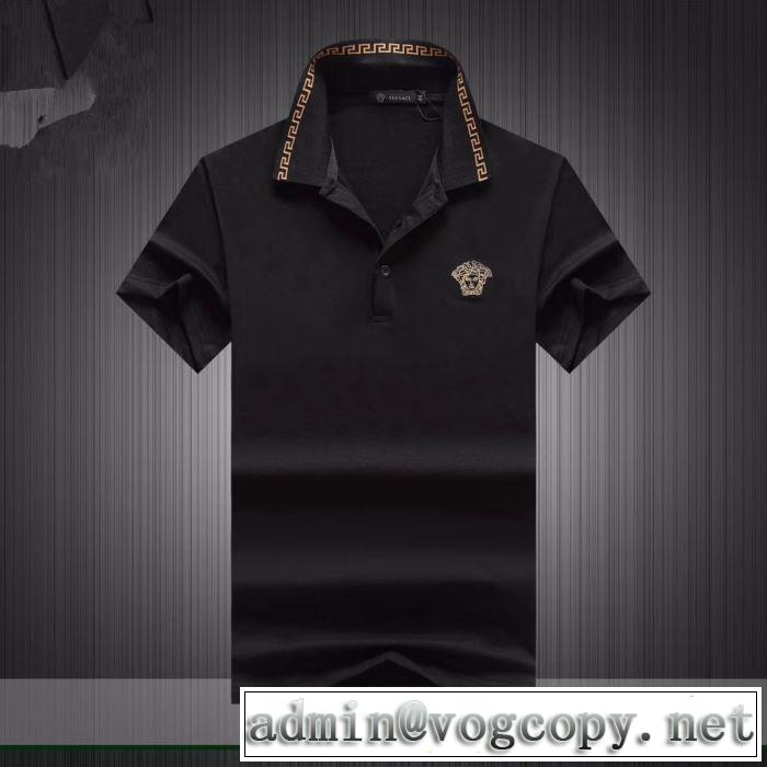 VERSACE おしゃれな夏ファッション2019 Tシャツ/半袖ヴェルサーチ 3色可選  知的な夏のスタイル