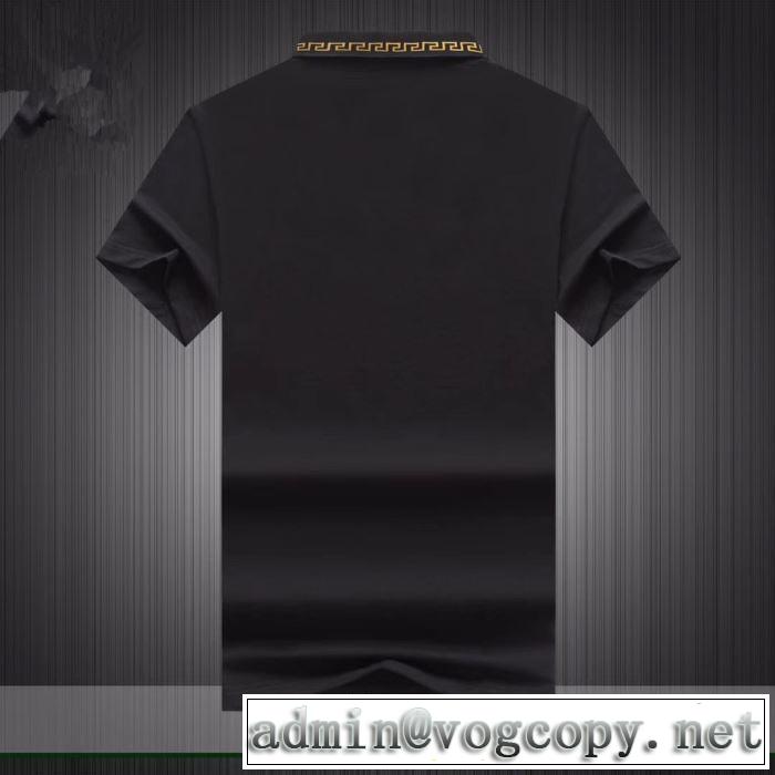 VERSACE おしゃれな夏ファッション2019 Tシャツ/半袖ヴェルサーチ 3色可選  知的な夏のスタイル