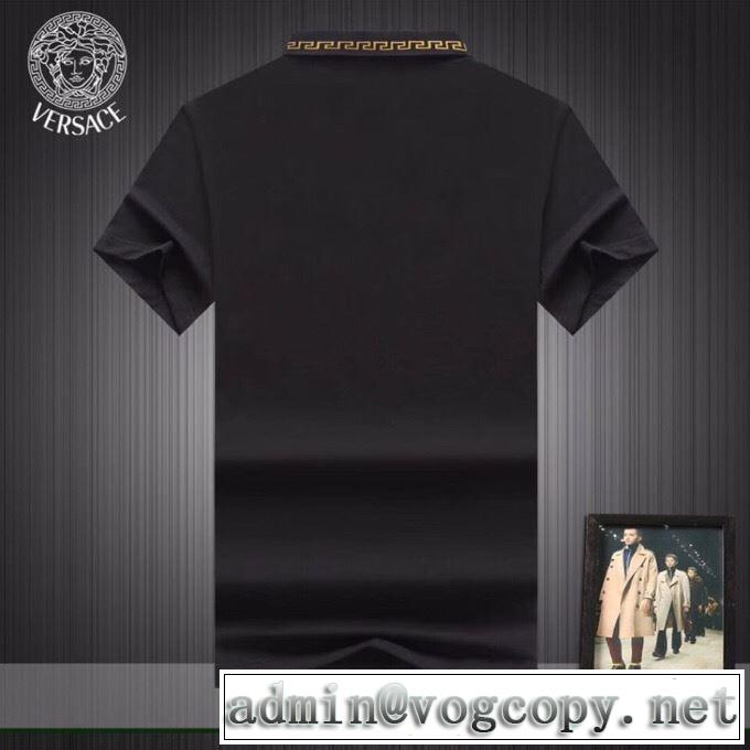 3色可選  ヴェルサーチVERSACE 主張性もカジュアルさ Tシャツ/半袖  《2019年》今、注目のストリート