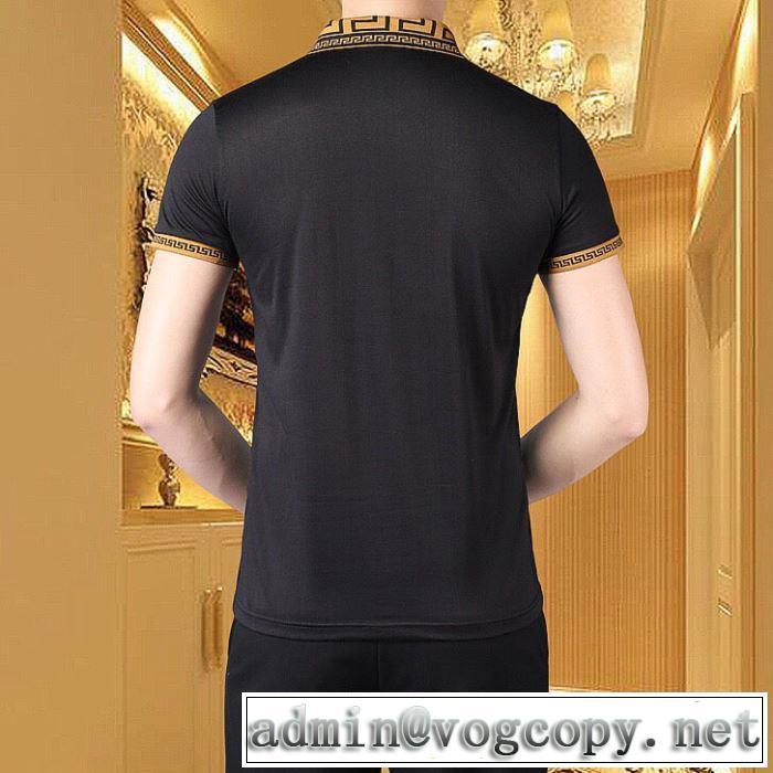 Tシャツ/半袖   2色可選 ヴェルサーチVERSACE  《2019年》今、注目のストリート 優しい雰囲気スタイリッシュに