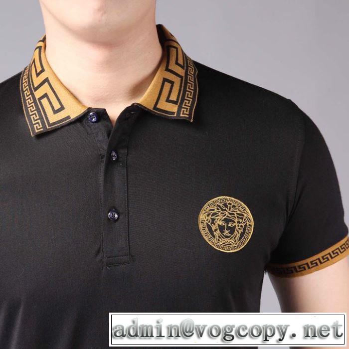 Tシャツ/半袖   2色可選 ヴェルサーチVERSACE  《2019年》今、注目のストリート 優しい雰囲気スタイリッシュに