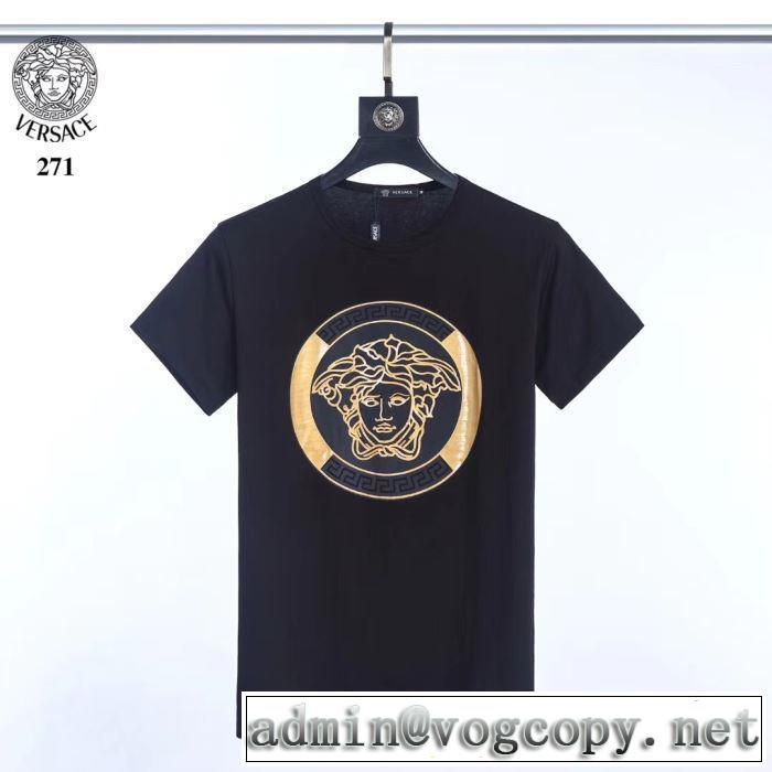 夏らしい季節感 Tシャツ/半袖  ヴェルサーチ 2019SS 3色可選 VERSACE  夏のコーデには欠かせない