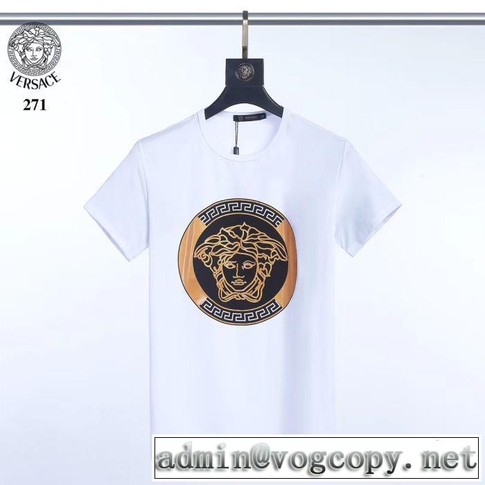 夏らしい季節感 Tシャツ/半袖  ヴェルサーチ 2019SS 3色可選 VERSACE  夏のコーデには欠かせない
