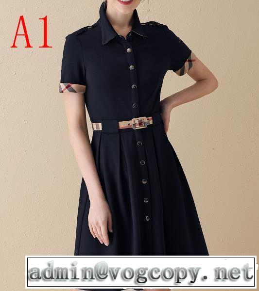 3色可選 2019夏色っぽさ 春夏シンプルファッションでOK！ バーバリー BURBERRY ワンピース