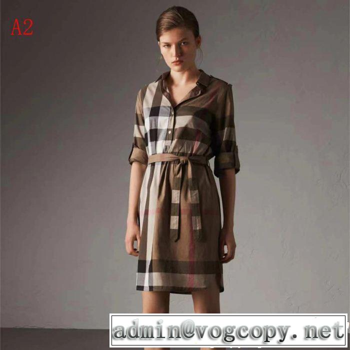 2色可選 2019春夏は人気定番 大人の華やかさを演出 大人らしく仕上げ バーバリー BURBERRY ワンピース