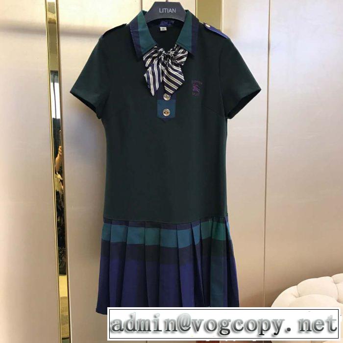 バーバリー BURBERRY ワンピース 4色可選 2019春夏も引き続きトレンド 甘過ぎず大人な印象に