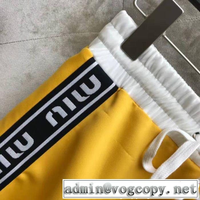 ワンピース 2色可選 2019年最新ファッション 今旬のシルエットバランス ミュウミュウ MIUMIU