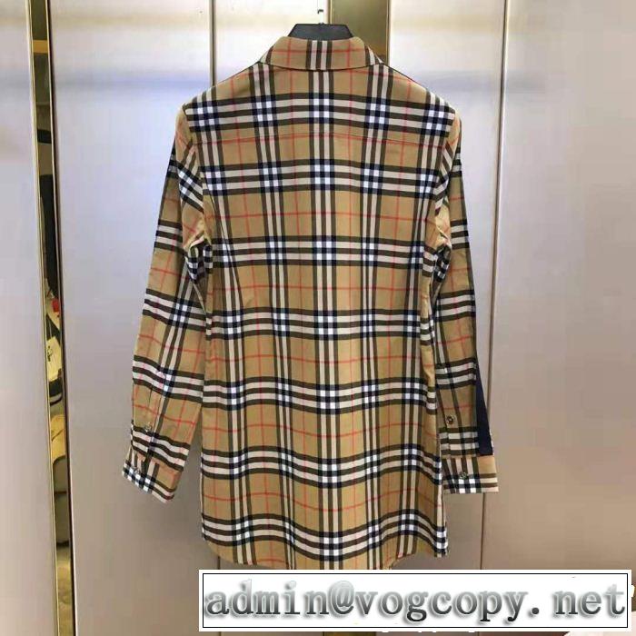 2019夏ファション新品 BURBERRY バーバリー 長袖 シャツ レディース 一気にトレンド感満載な着こなし
