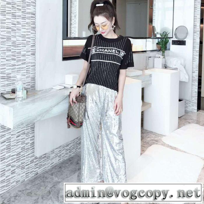 CH CH 半袖Tシャツ 2色可選 スタイリッシュに新着 2019年の春夏に着たい 通勤の定番