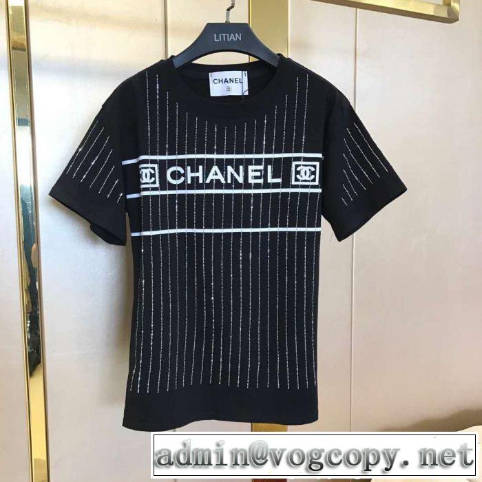 CH CH 半袖Tシャツ 2色可選 スタイリッシュに新着 2019年の春夏に着たい 通勤の定番
