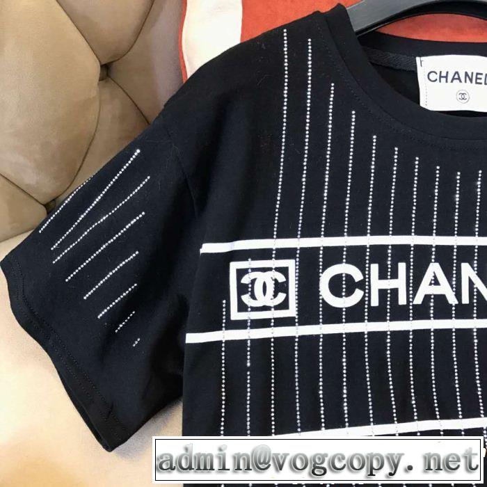 CH CH 半袖Tシャツ 2色可選 スタイリッシュに新着 2019年の春夏に着たい 通勤の定番
