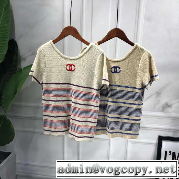CH CH 半袖Tシャツ 2色可選 季節感をプラス人気商品 夏にぴったり限定アイテム スタイルを綺麗に