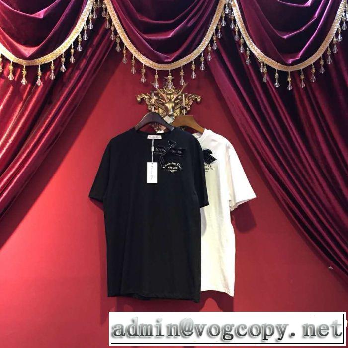 2019年最新ファッション 大人の可愛さを引き立て DIOR ディオール 半袖Tシャツ 2色可選