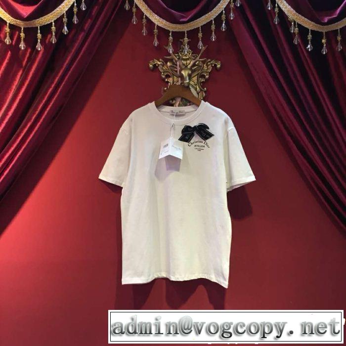 2019年最新ファッション 大人の可愛さを引き立て DIOR ディオール 半袖Tシャツ 2色可選