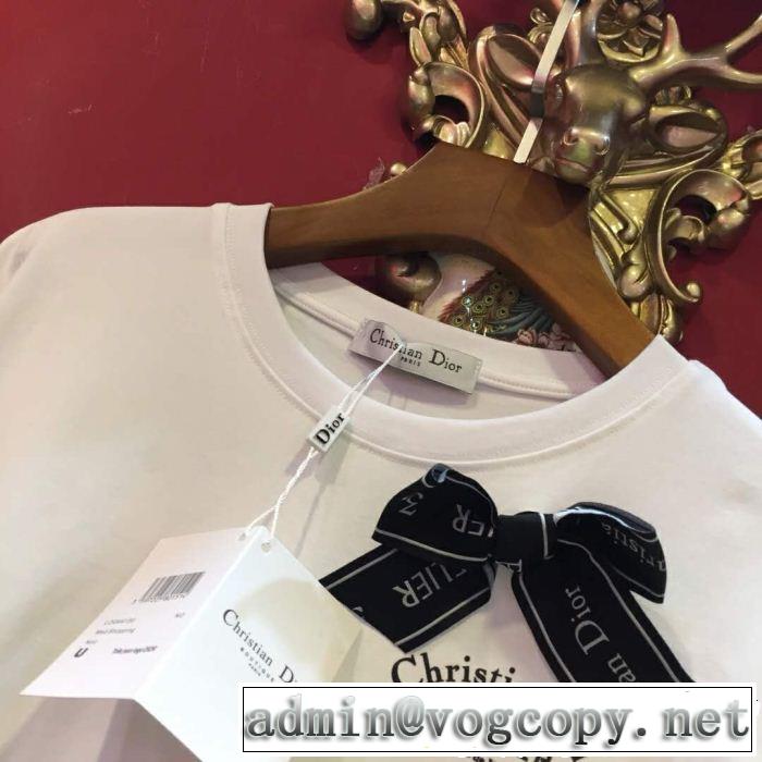 2019年最新ファッション 大人の可愛さを引き立て DIOR ディオール 半袖Tシャツ 2色可選