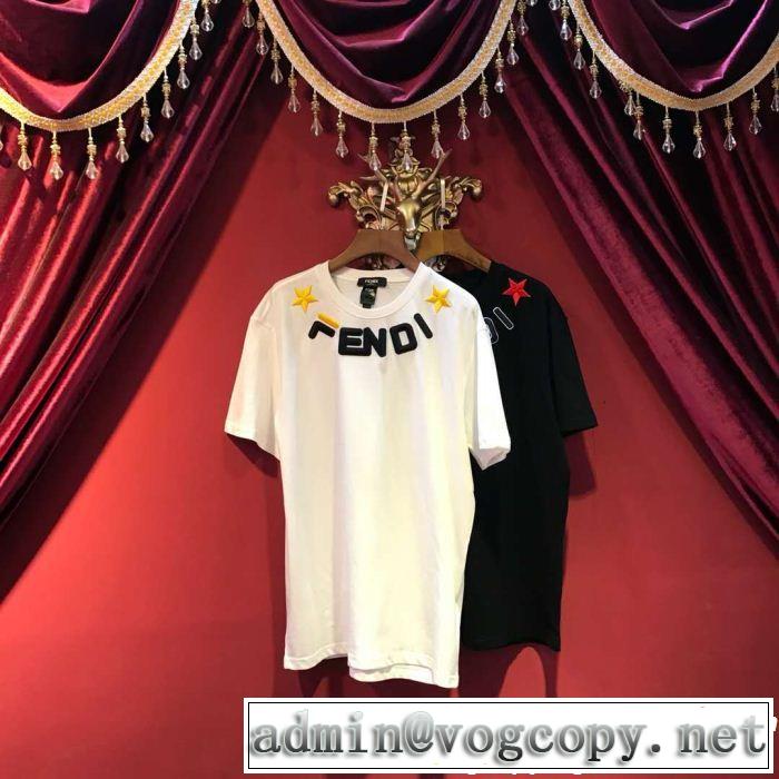 半袖Tシャツ 2色可選 FENDI フェンディ 2019春夏は人気定番 春夏シンプルファッションでOK！