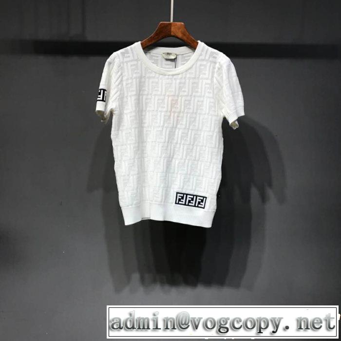 FENDI フェンディ 半袖Tシャツ 3色可選 最も目立ったブランド新品 2019年最新ファッション