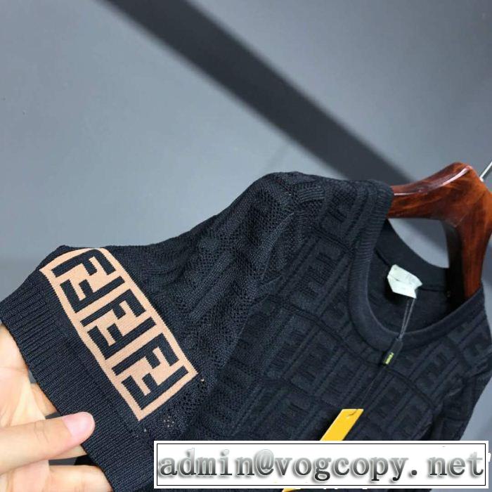 FENDI フェンディ 半袖Tシャツ 3色可選 最も目立ったブランド新品 2019年最新ファッション