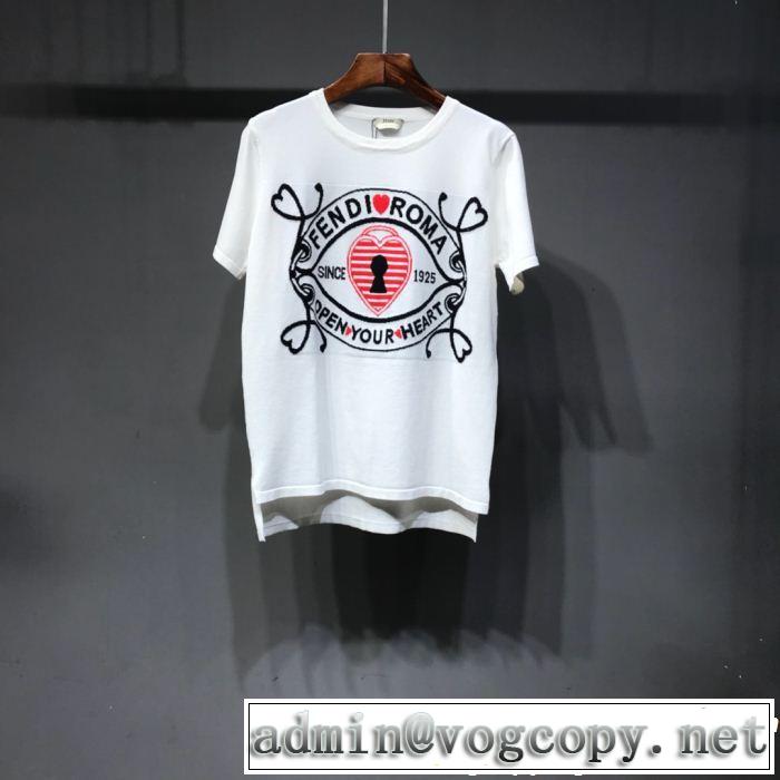 爽やかカジュアル人気 《2019年》今、注目のストリート FENDI フェンディ 半袖Tシャツ 2色可選