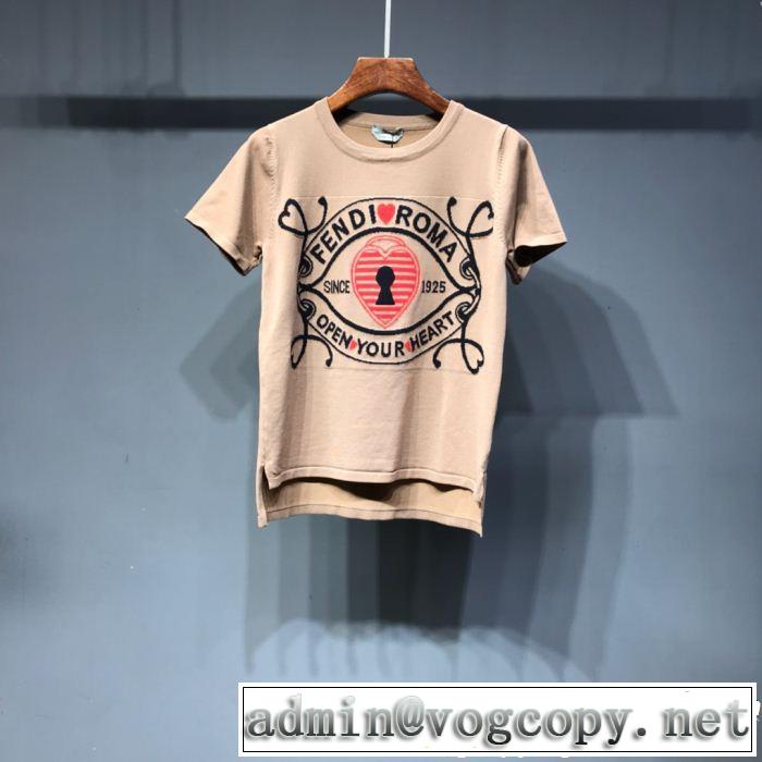 爽やかカジュアル人気 《2019年》今、注目のストリート FENDI フェンディ 半袖Tシャツ 2色可選