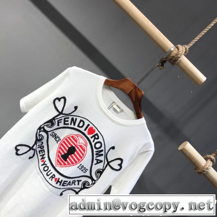 爽やかカジュアル人気 《2019年》今、注目のストリート FENDI フェンディ 半袖Tシャツ 2色可選