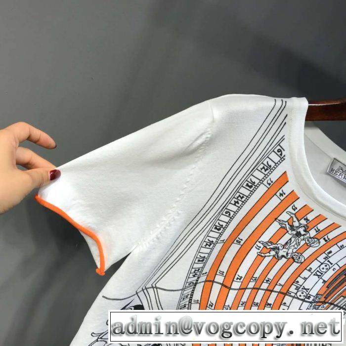 2019年春夏流行ファッション 最新のトレンドブランド人気的 HERMES エルメス 半袖Tシャツ