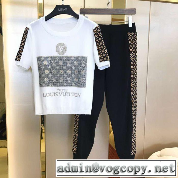 春夏の流行り2019新品 特に夏は人気アイテム LOUIS VUITTON ルイ ヴィトン ジャージ 上下セット 2色可選