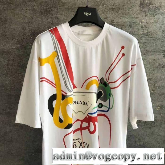 PRADA プラダ 半袖Tシャツ 大人カジュアル夏ファッション2019 夏気分UP最新コレクション