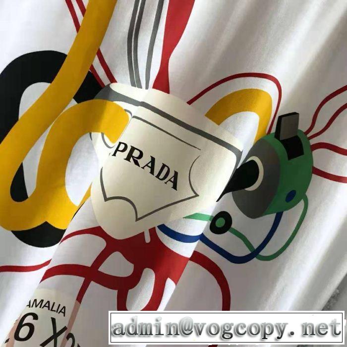 PRADA プラダ 半袖Tシャツ 大人カジュアル夏ファッション2019 夏気分UP最新コレクション